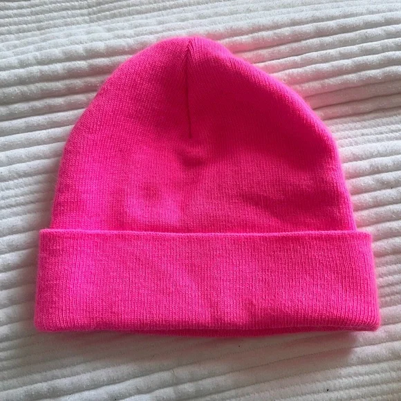 Levi's Bright Neon Pink Women’s Beanie Toque - Picture 2 of 6